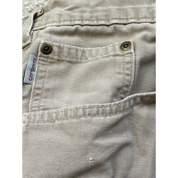 Carhartt Khaki Carpenter Jeans Loose Original Fit Cotton - Picture 5 of 7